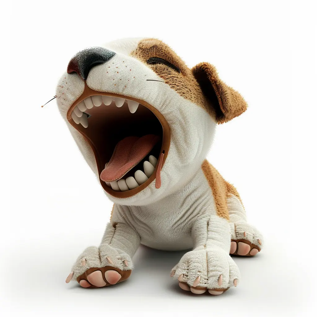 Simpatico cucciolo di cane peluche con animali di peluche realistico personalizzato