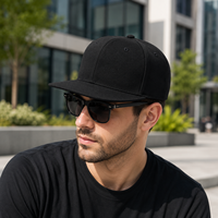 Topi Snapback Grosir Custom Logo 3D Puff Flat Brim Adjustable 6 Panel untuk Streetwear