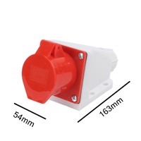 Prise électronique multifonction Nuoqiya 4 broches (3P+E) 380V 16A étanche à montage en surface en PP
