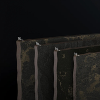 Carreaux de sol extérieurs en porcelaine effet brique de château vintage 20F06, 20 mm d'épaisseur, antidérapants R13, finition mate