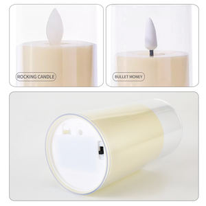 Bougies sans flamme Bougies à piles <span class=keywords><strong>Bougie</strong></span> en verre <span class=keywords><strong>LED</strong></span> Scintillement Danse <span class=keywords><strong>Wick</strong></span> Tea Lights - Product Image 6