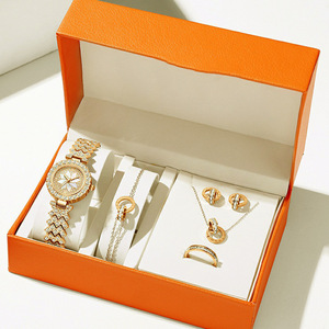Coffret cadeau de montre pour femme avec incrustation de diamants, ensemble de montres à quartz luxueux et polyvalent, directement vendu par les fabricants - Product Image 2