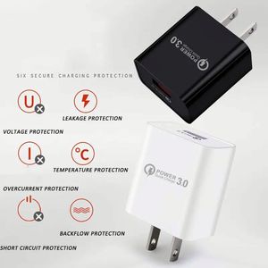 QC3.0 Usb Wall Quick Charger 20W 18W 5V 3A EU US <b>Plug</b> Fast Chargers <b>Adapter</b> for Smartphones - Product Image 4