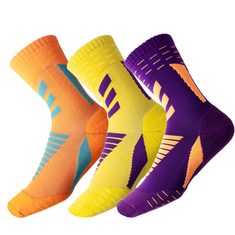 Cheap Factory Fashion Sports Men's Thick Towel Bottom Socks Non-slip Basketball Hiking Socks