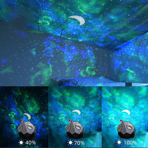 E2 LED Galaxy Starry Sky Projector Night Light <b>Lamp</b> Colorful Laser Ocean Wave Star Moon <b>Projection</b> Bedroom Decor Atmosphere <b>Lamp</b> - Product Image 5