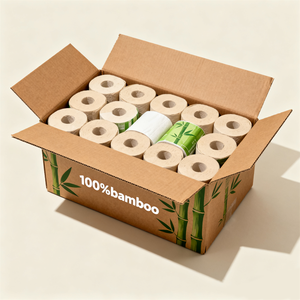 Rouleaux de papier toilette en bambou emballés individuellement de haute qualité Serviettes en papier de qualité Fabricants certifiés en vrac Certifiés FSC - Product Image 1