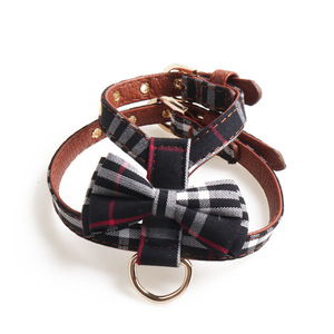 Universelles Geh geschirr für Hunde und Katzen Atmungsaktives PU-Halsband für umwelt freundliche Mode mit personal isierter Leine mit kariertem Knopf muster - Product Image 2
