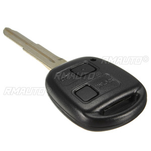 Carcasa de Repuesto para Llave Remota de 2 Botones con Botón de Bloqueo y Desbloqueo, Almohadilla de Goma, Llave de Repuesto Negra para Toyota Yaris - Product Image 1