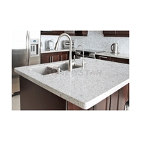 Newstar Surface polie de haute qualité Dalle de granit de taille personnalisée Dalle de granit blanc de luxe pour la décoration