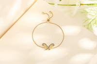 Couleur Creuser Papillon Gemme Fine Diamant Bracelet Charmes En Gros Pierres Naturelles Pour Bracelets