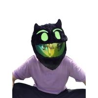 Vente chaude en peluche dessin animé moto casque couverture plein visage protection Cool équitation accessoires Style drôle