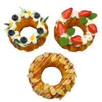 Présentoir de nourriture spongieux mochi de beignet de fruits en mousse artificielle PU pour l'affichage de nourriture de magasin personnalisé