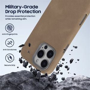 เคสโทรศัพท์มีหลายสีสำหรับ16 PRO MAX เคสชาร์จแม่เหล็กแบบไร้สายหนังนิ่มผิวด้าน - Product Image 4