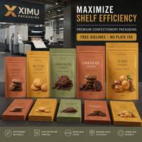 Sachet Plat Personnalisé Imprimé à Trois Soudures Latérales Anti-Humidité VMPET Refermable 30g/50g/100g/200g pour Biscuits, Gâteaux et Bonbons