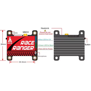 AKK Race VTX 5.8G 1.6W de Largo Alcance, VTX 1.6W Smart Audio <span class=keywords><strong>VS</strong></span> 1.6W ZLD - Product Image 2