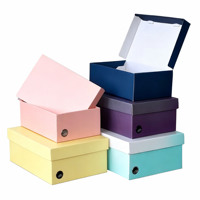 Boîte organisatrice de chaussures en papier rigide personnalisable avec logo en relief pour chaussures de boxe