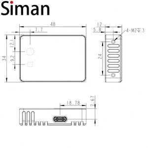 Sensor de Distancia LiDAR de Estado Sólido de Alto Rango Dinámico para Percepción 3D en Interiores y Detección de Vida con Rango de 0.1-5m - Product Image 3