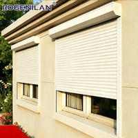 Persianas Enrollables Inteligentes Motorizadas de Aluminio con Ventilación Estilo Americano ROGENILAN para Exteriores, Ventanas Enrollables para Casas