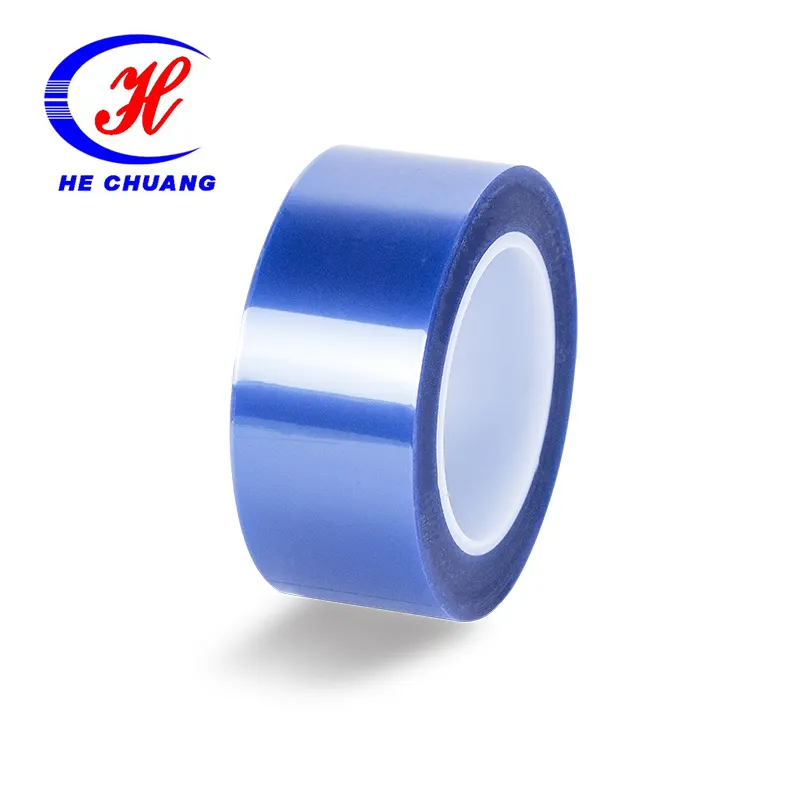 Fita de silicone PET azul para cozimento, fita de alta temperatura, isolamento de tinta, resistente a ácidos e álcalis, película protetora de silicone