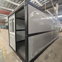 Maison conteneur modulaire pliable en acier léger durable pour l'hébergement de chantier mobile