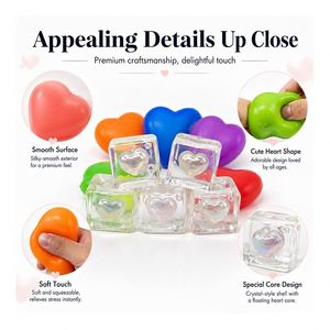Private Label Luminous Heart Cube <b>Fidget</b> Toy TPR Squeeze Ball Light up Stress Relief Office Sample Wholesale <b>Pack</b> - Product Image 2