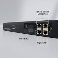 Interruptor de Transferencia de Energía PDU Inteligente 1U con Gestión Remota de Red, Doble Entrada STS ATS para Redundancia de Rack en Centros de Datos