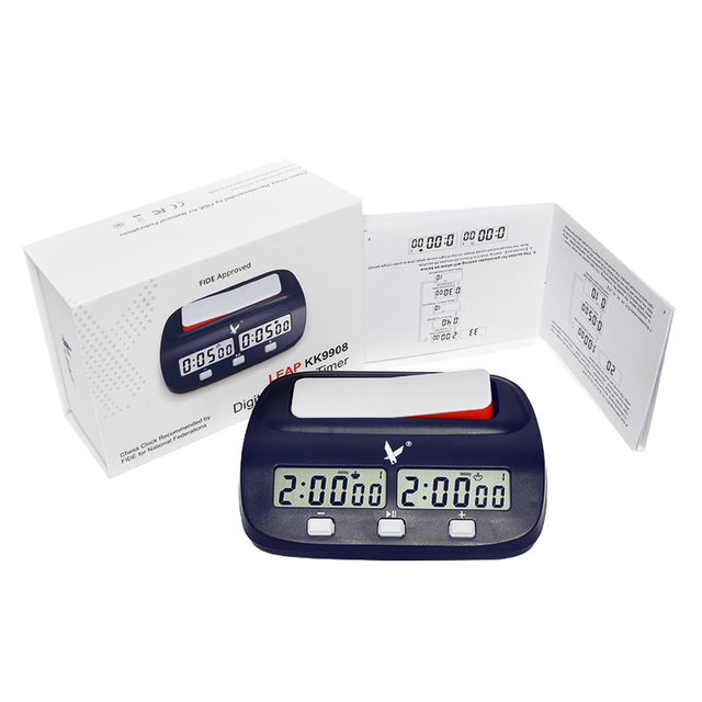 FIDE Approved Lightweight High Quality Digital Chess Clock Game Timer Watch Style for Chess Players