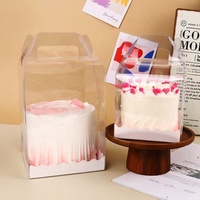 Boîtes à gâteaux carrées individuelles, boîte d'emballage de cuisson de gâteaux en Mousse avec poignée, vente en gros