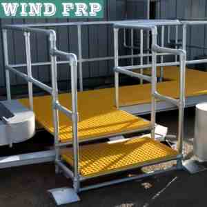 Grille en FRP antidérapante robuste <span class=keywords><strong>rouge</strong></span> pour usine chimique - Product Image 2