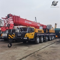 Promotion : Grue mobile Sany STC1000 100 tonnes à flèche télescopique hydraulique pour levage de chantier, faible nombre d'heures, livraison rapide