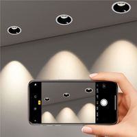 SMART 3500K CCT 20W Downlight LED encastré moderne en aluminium à intensité variable IP44, haute efficacité, sans cadre, lumière réglable, CRI Ra97