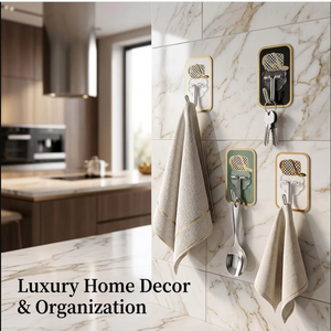 Ganci da Parete Adesivi Rimovibili Flessibili Serie Checkerboard di Lusso, Impermeabili ed Ecologici, 6 Pezzi/Cartoncino - Product Image 3