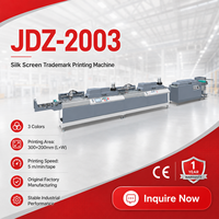Machine d'impression sérigraphique rouleau à rouleau haute vitesse JDZ-2003 pour tissu satiné et étiquettes de marque, certifiée CE
