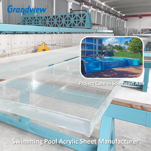 Panneaux de <span class=keywords><strong>verre</strong></span> PMMA de qualité commerciale pour fenêtre de visualisation <span class=keywords><strong>sous</strong></span>-marine, <span class=keywords><strong>verre</strong></span> acrylique pour piscine - Product Image 1