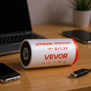 Batería Recargable de Litio Vevor D de 1.5V y 6000mWh con Cable USB C Incluido - Product Image 2