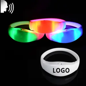 Dẫn lễ hội buổi hòa nhạc bên đám cưới dây đeo cổ tay sự kiện pulsera xylobands DMX âm thanh actived Led dây đeo cổ tay