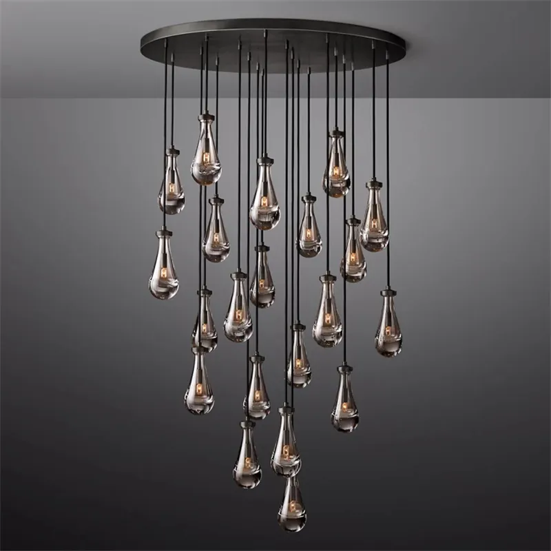 Lamp Raindrop Spiral Crystal Chain Chandelier Style Raindrop Square Top Crystal Chandelier Drop Light