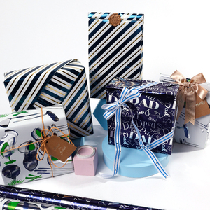 Papel de regalo del Día del Padre al por mayor 43*300 cm rollo de papel de regalo embalaje - Product Image 6
