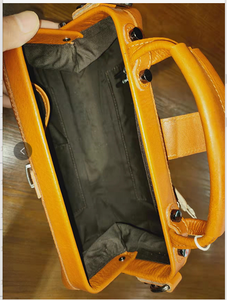 Sac à main en cuir marron à boucle pour femmes, porte-documents, sac à bandoulière Premium rétro pour médecins, vente en gros, - Product Image 3