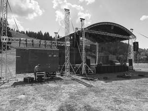 Sistema de armazón de techo de aleación de aluminio, armazón de techo de aluminio con pernos de escenario, armazón de iluminación para conciertos, escenario móvil para conciertos - Product Image 5