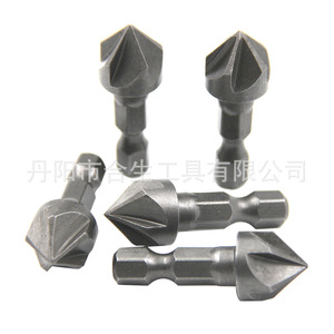 Mr <b>Drill</b> Hex Shank Five Blade Chamfering <b>Bit</b> 12.7mm Carbide Woodworking Countersink <b>Drill</b> <b>Bit</b> - Product Image 3
