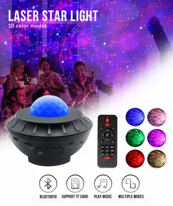 Uzaktan gece ışık projektör LED DJ Bar yıldız lazer LED yıldızlı işık evren sahne RGB projektör Starlight lamba gezegen renk