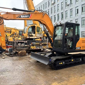 Miniexcavadora Usada SANY SY95C 2023 de 12 Toneladas y 55 kW con Dientes de Repuesto, Martillo Rompedor y Cucharón de Excavación para Construcción - Product Image 4