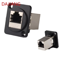 DAJIANG OEM Modul Jaringan Tipe D Kustom Cat5e Cat6 Cat6a Cat7 Cat8 USB Ethernet Port Faceplate dengan RJ45 & Jack Type