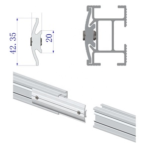 Rail en aluminium anodisé haute résistance 6005-T5 pour système de montage de panneaux solaires sur toiture |   Art Sign - Product Image 3