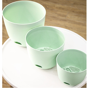 Maceta para Plantas de Interior y Exterior, Macetas para <span class=keywords><strong>Suculentas</strong></span>, Macetas Autorregantes <span class=keywords><strong>con</strong></span> Orificios de Drenaje y Platos - Product Image 3