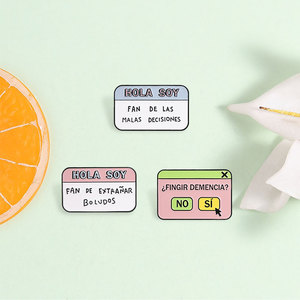 Pin esmaltado del Trío de <span class=keywords><strong>Memes</strong></span> Españoles, insignia para solapa, decoración para chaqueta y bolso de uso diario - Product Image 3