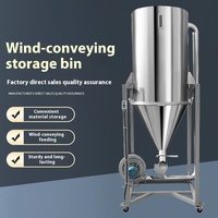 Miscelatore Verticale Elettrico Automatico a V in Acciaio Inox 380V 1000kg/h con Ventola per Silo di Carico Mobile e Serbatoio di Stoccaggio