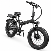 Vélo électrique pliable pour la neige avec batterie au lithium 48V 15Ah, moteur de moyeu arrière, pneus larges 20 pouces * 4.0
