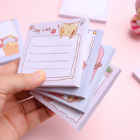Bloc de notas autoadhesivo estilo gato bonito personalizado al por mayor, cuaderno con mensajes adhesivos de papel para estudiantes